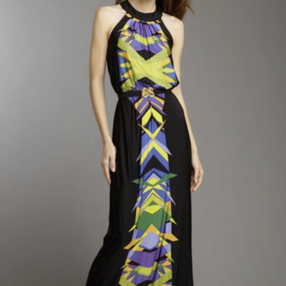 BCBG Maxi Column Pattern Dress Size M